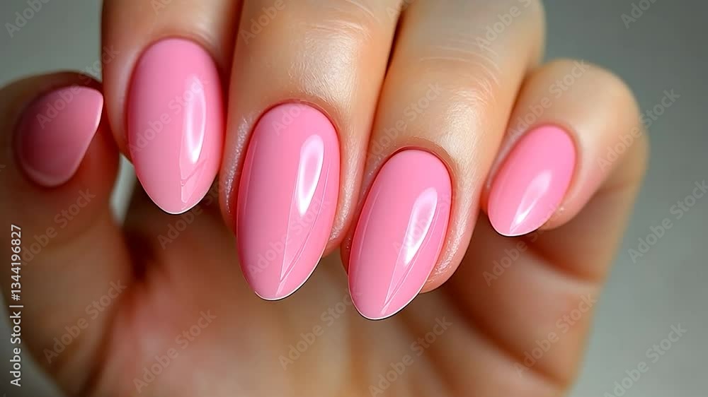 Closeup of perfectly manicured, light pink nails Closeup of perfectly manicured, light pink nails