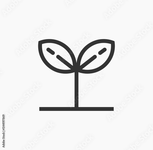 Plant line icon. Vector illustration.