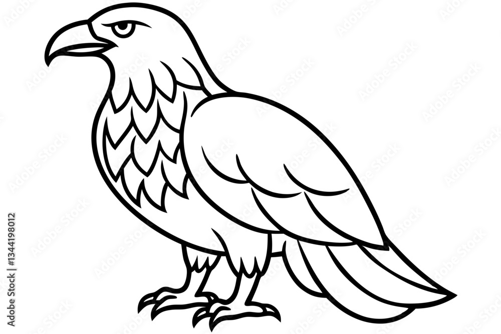 Fototapeta premium Eagle One-Line Sketch