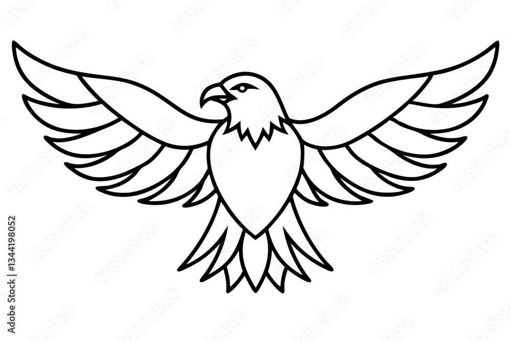Fototapeta premium Eagle One-Line Sketch