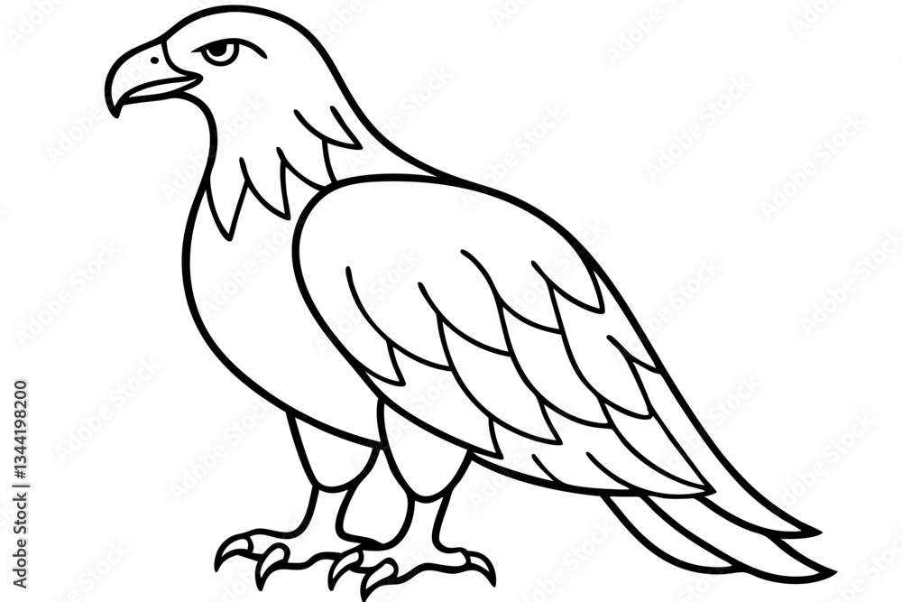 Fototapeta premium Eagle One-Line Sketch