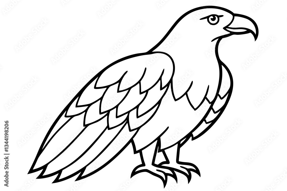 Fototapeta premium Eagle One-Line Sketch