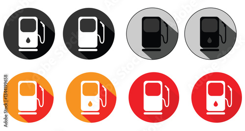 Gas station icons set , fuel pump icon set. vector eps10.