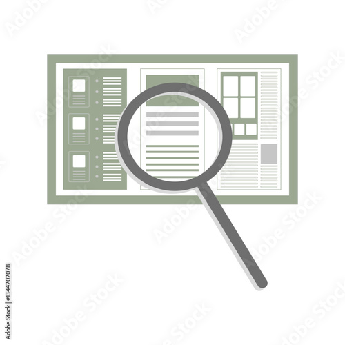 business, illustration, vector, document, working, search, puzzle, planning, marketing