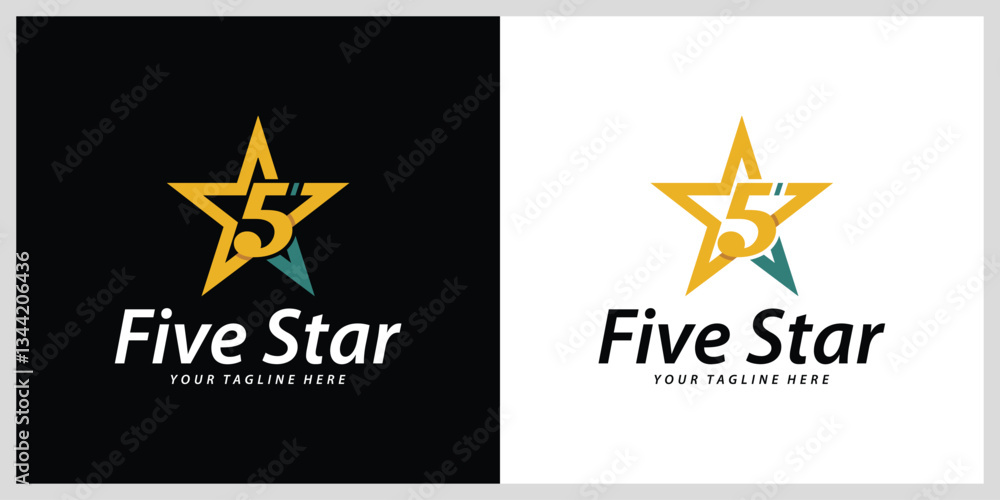 Five star logo design vector template Five star logo design vector template