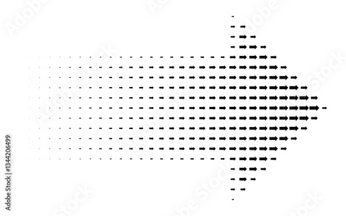 Dynamic arrow pattern indicating movement direction