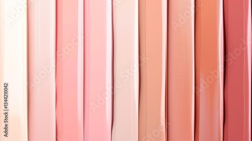 Obraz na płótnie Vertical rows of pink and nude shades in smooth, glossy textures. w salonie