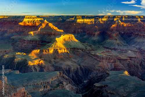 Spectacular view at the south rim of the Grand Canyon in Arizona USA