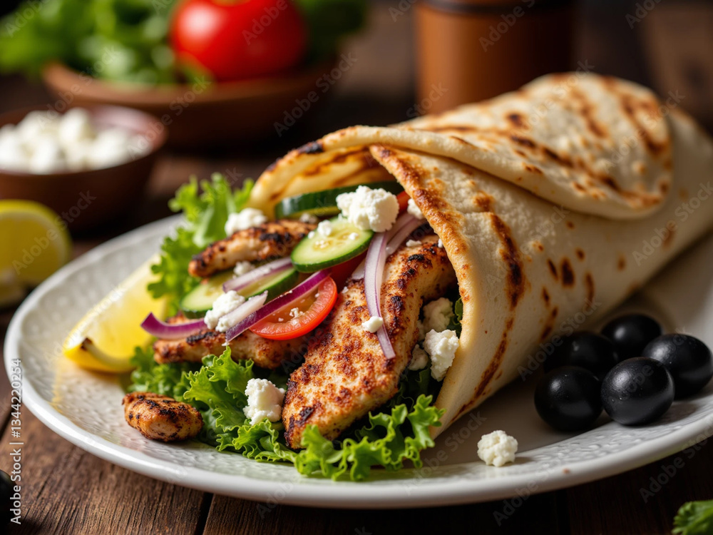 Delicious Chicken Souvlaki Wrap – Fresh and Flavorful Greek Dish Delicious Chicken Souvlaki Wrap – Fresh and Flavorful Greek Dish