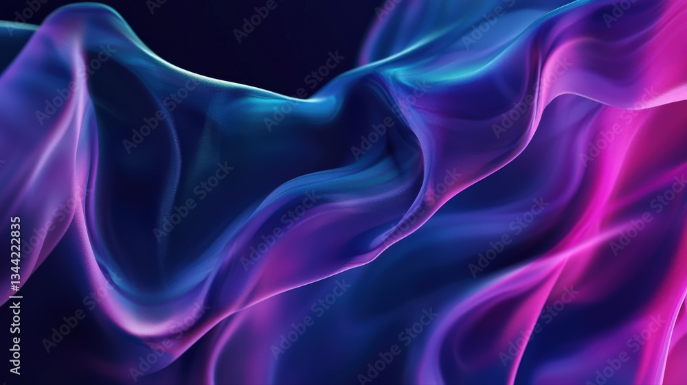 Obraz premium Flowing abstract background with smooth gradients, liquid motion, and dynamic light effects — perfect for modern design, technology visuals, and creative digital projects.