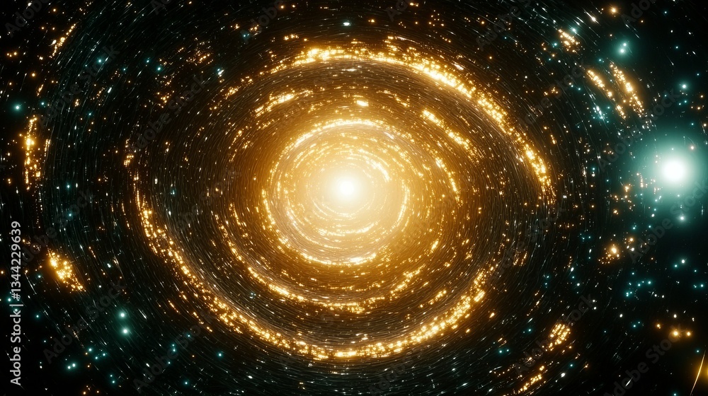 Time warp future parallel. A captivating spiral galaxy with bright golden centers and shimmering stars, representing the vastness and beauty of the universe. Time warp future parallel. A captivating spiral galaxy with bright golden centers and shimmering stars, representing the vastness and beauty of the universe.