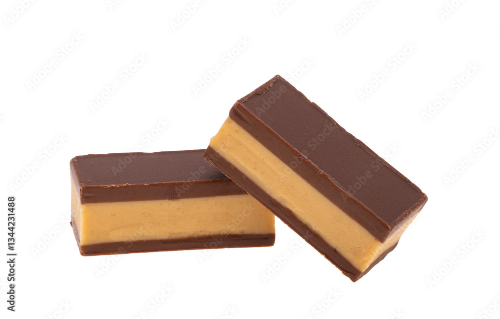 chocolate candies isolated