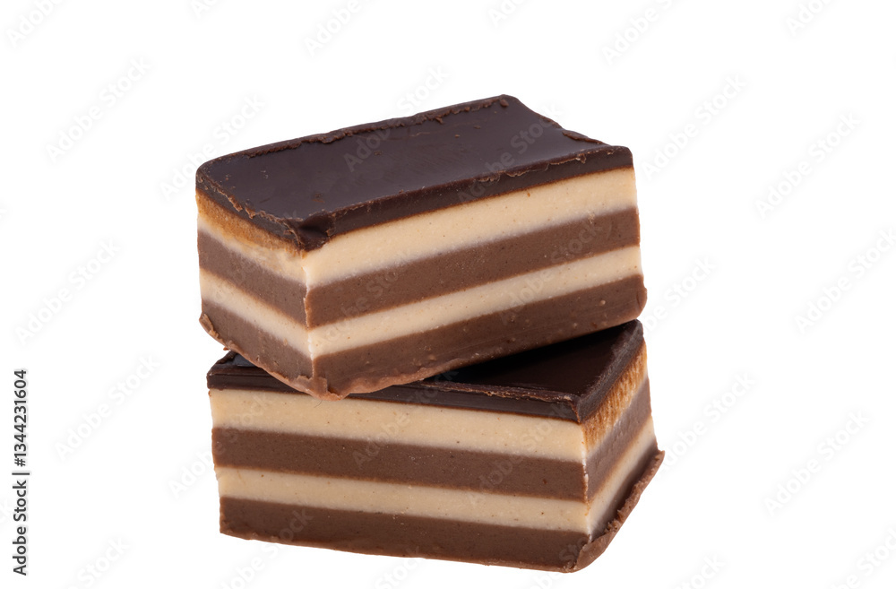 chocolate candies isolated