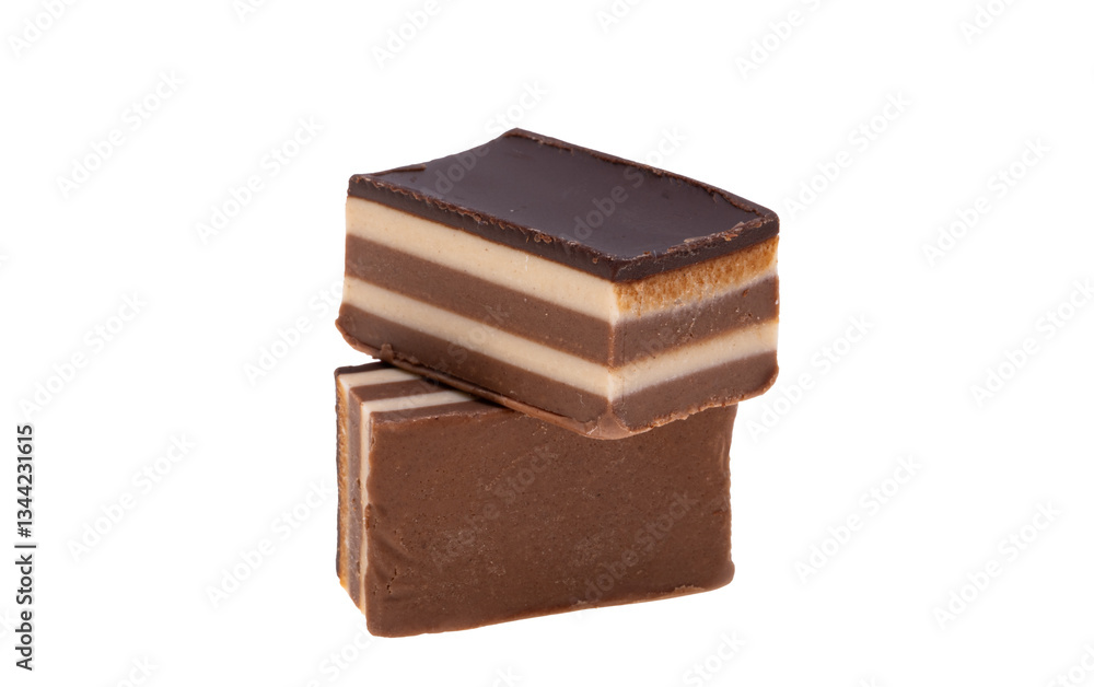 chocolate candies isolated