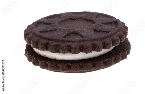 Obraz na płótnie chocolate double cookie isolated w salonie