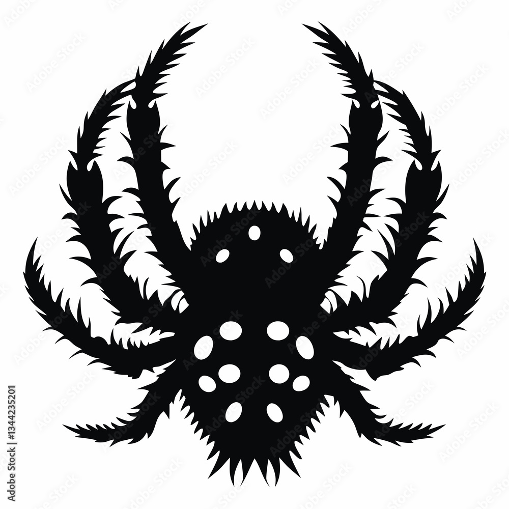 Obraz premium Black and white spider logo design