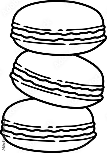 hand drawn macaroon