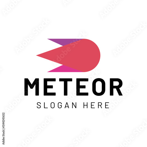 Meteor logo template design isolated on white background.