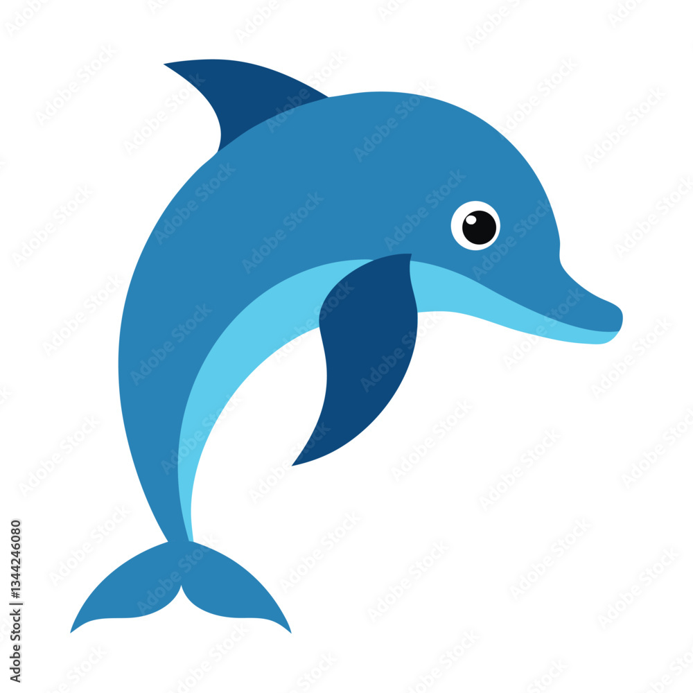 Fototapeta premium dolphin head vector illustration design