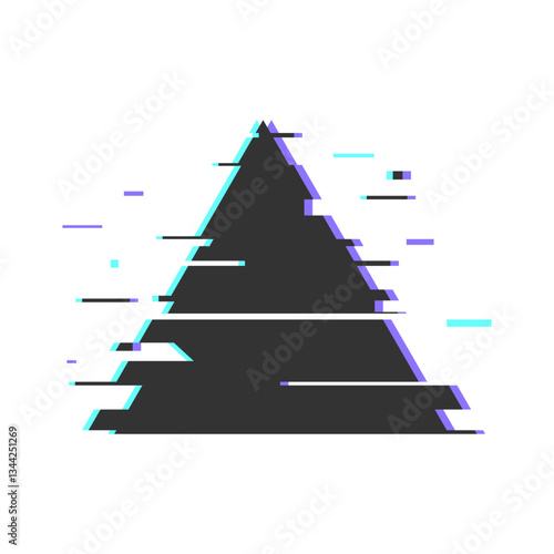 Glitch Art Triangle Design for Modern Projects