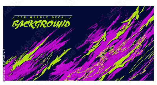 brush grunge green purple stripes splash livery wrap motorsport racing gaming banner design abstract lightning vector background