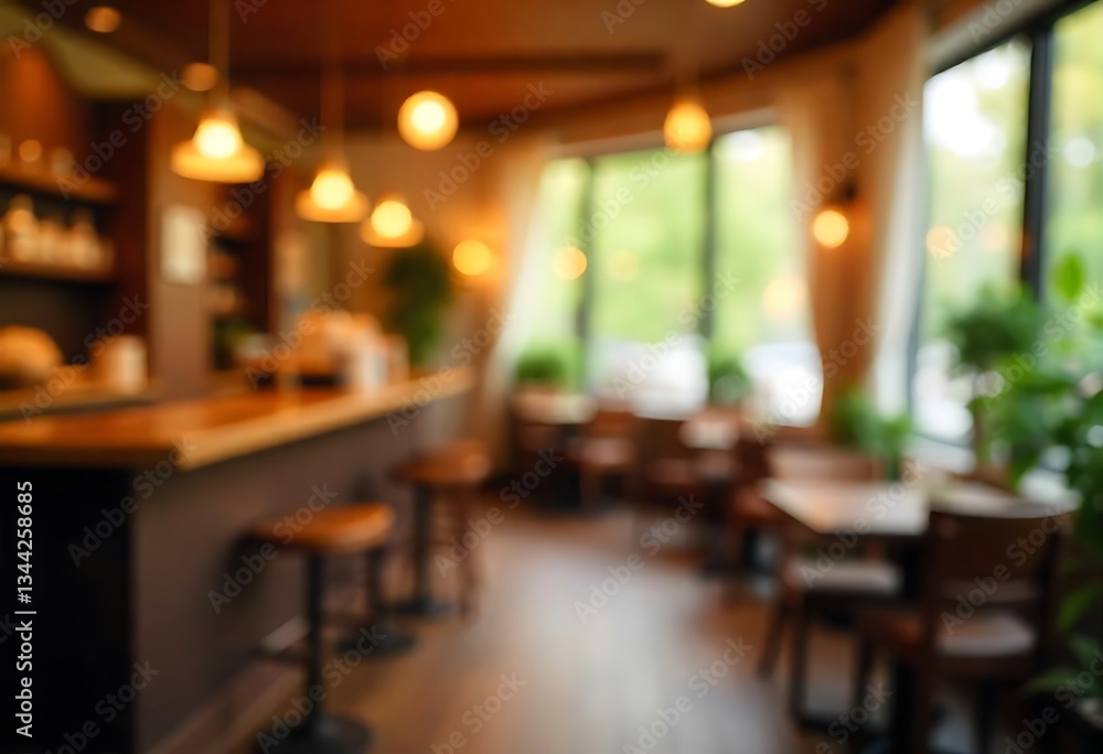 Generative AI image showcases the cozy and inviting atmosphere of a cafe interior, perfect for relaxation and enjoyment Generative AI image showcases the cozy and inviting atmosphere of a cafe interior, perfect for relaxation and enjoyment