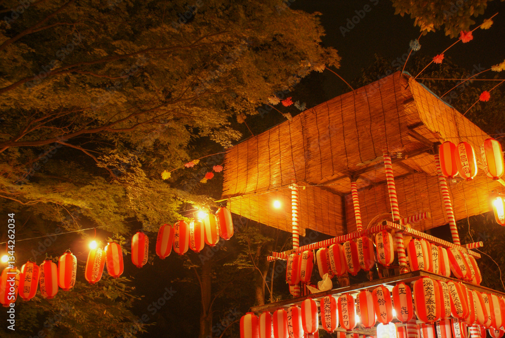 深大寺のやぐらと提灯