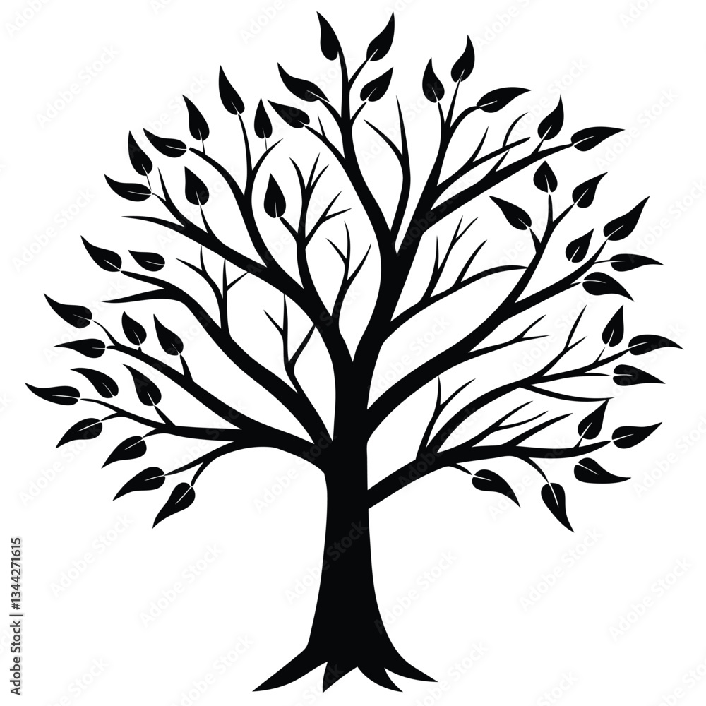 vector tree silhouette vector tree silhouette