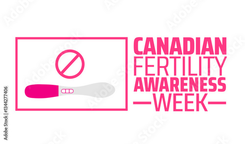Canadian Fertility Awareness Week background banner or poster design template. observed every year in  April. Holiday concept. Use to any Template, card, poster, placard, template.