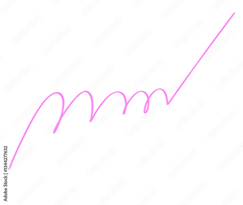 Abstract doodle hand drawn curved stroke shape