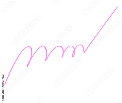 Obraz na płótnie Abstract doodle hand drawn curved stroke shape w salonie