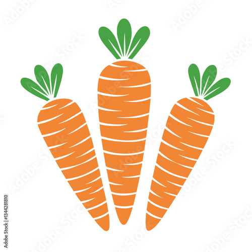 Clean Carrot vector Illustration for Branding.