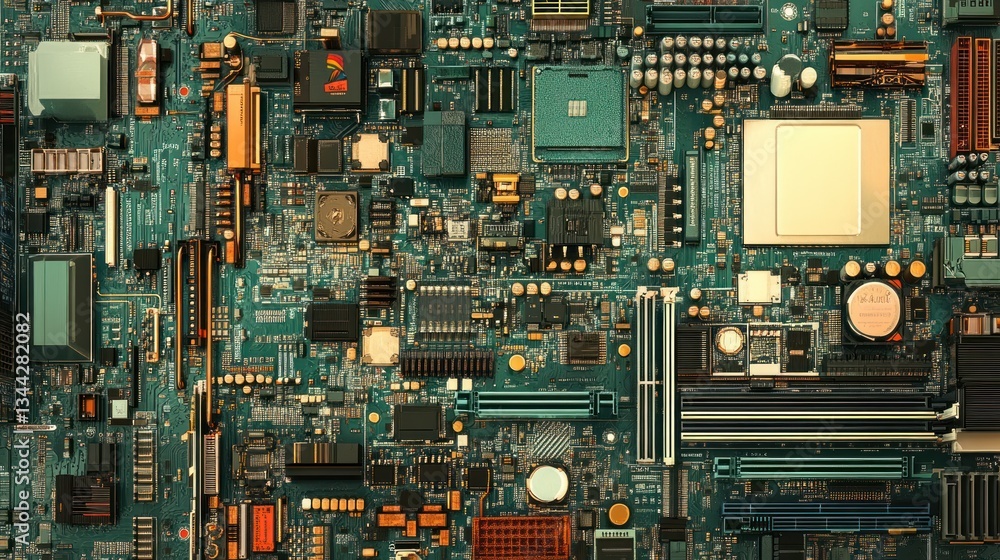 Electronic Circuit Board Texture, Detailed Close Up. Possible use Stock photography for technology, computer, or engineering themes Electronic Circuit Board Texture, Detailed Close Up. Possible use Stock photography for technology, computer, or engineering themes