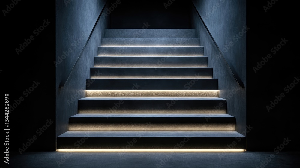 Fototapeta premium Dark Concrete Stairwell