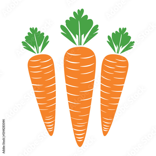 Clean Carrot vector Illustration for Branding.