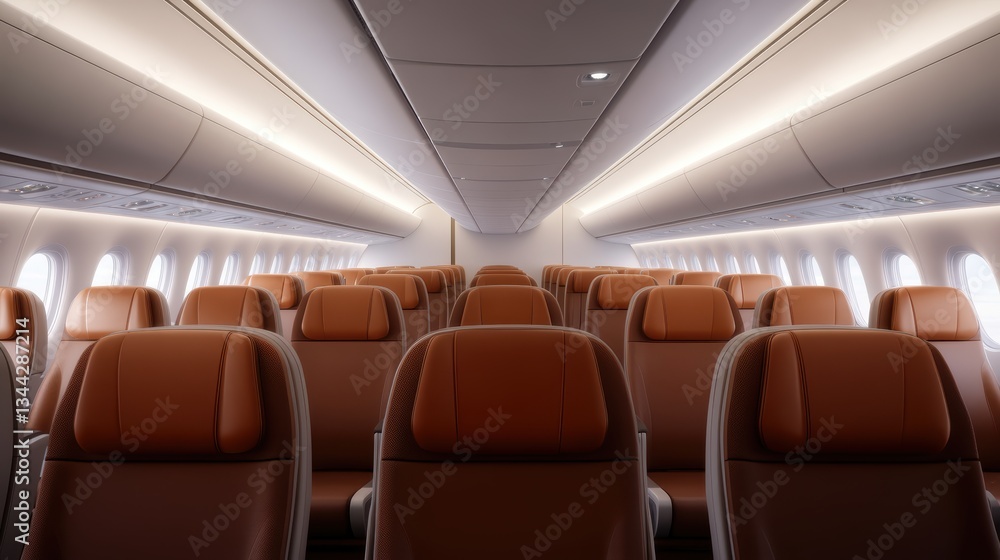 Fototapeta premium Quiet stillness, empty seats awaiting occupants in a deserted setting empty