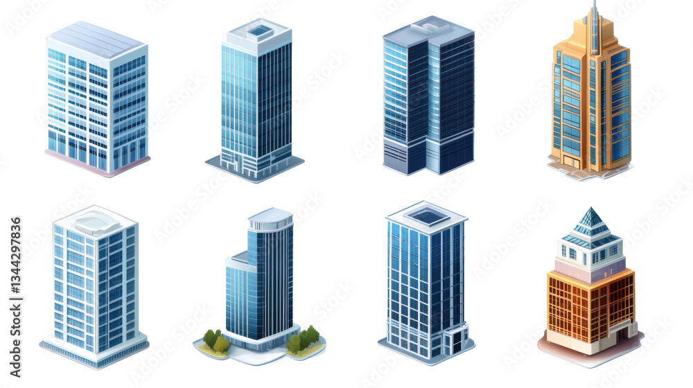 Tall Building Icons Tall Building Icons