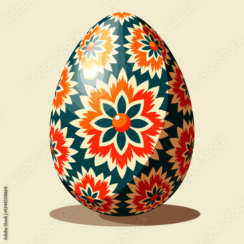 Traditional Ukrainian Pysanka Easter egg design, cultural symbolism