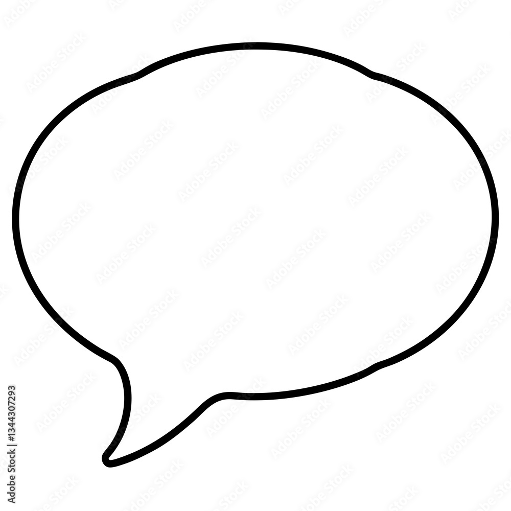 Speech Bubbles in Elegant Outline Style Speech Bubbles in Elegant Outline Style