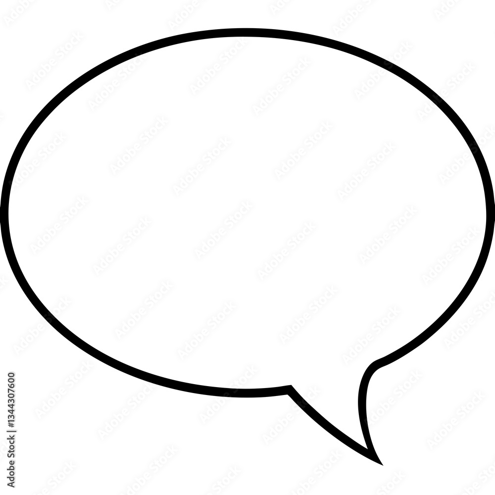 Speech Bubbles in Elegant Outline Style Speech Bubbles in Elegant Outline Style