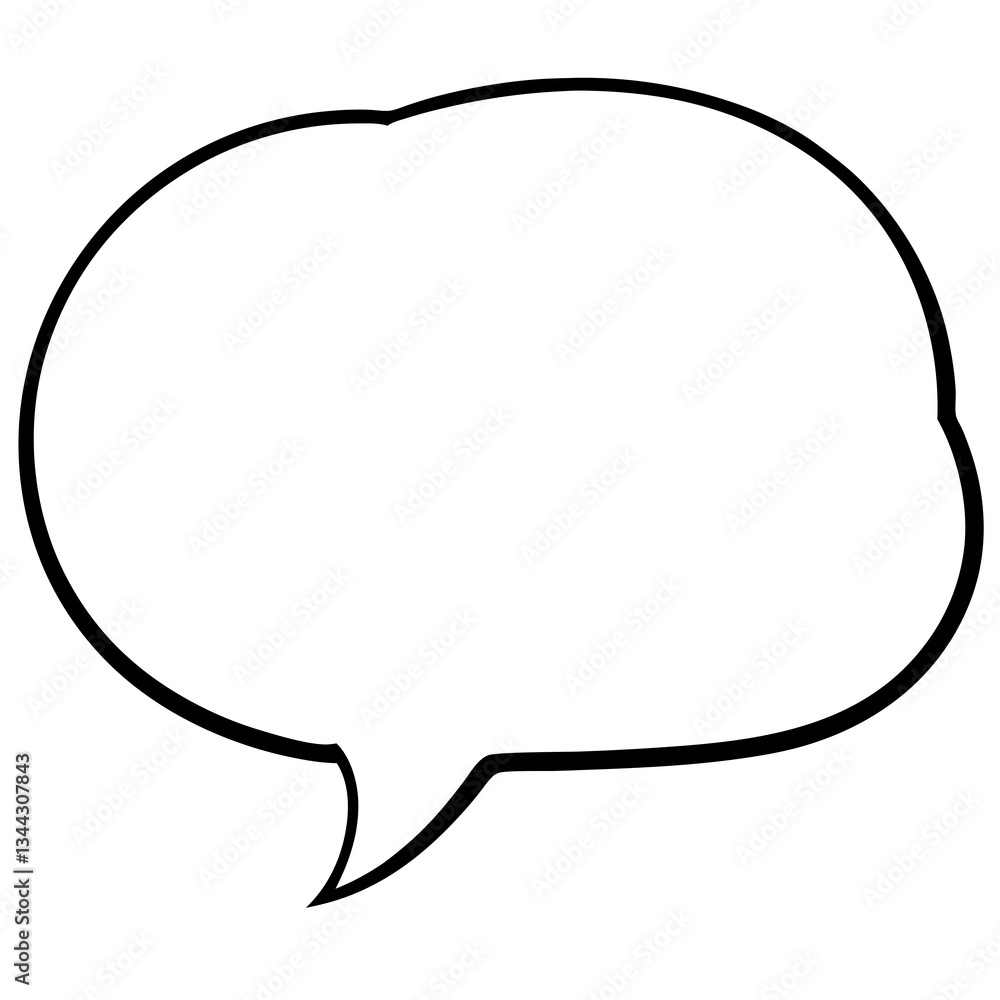 Speech Bubbles in Elegant Outline Style Speech Bubbles in Elegant Outline Style