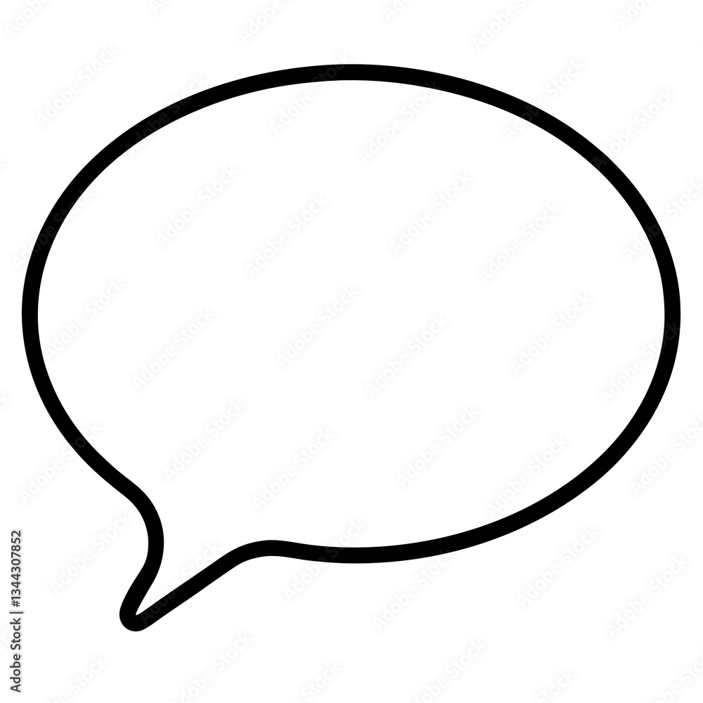 Speech Bubbles in Elegant Outline Style Speech Bubbles in Elegant Outline Style