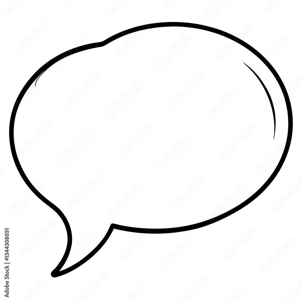 Speech Bubbles in Elegant Outline Style Speech Bubbles in Elegant Outline Style