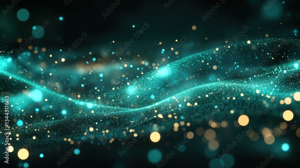 Glowing abstract bokeh lights in dark background digital art ethereal environment artistic viewpoint Glowing abstract bokeh lights in dark background digital art ethereal environment artistic viewpoint