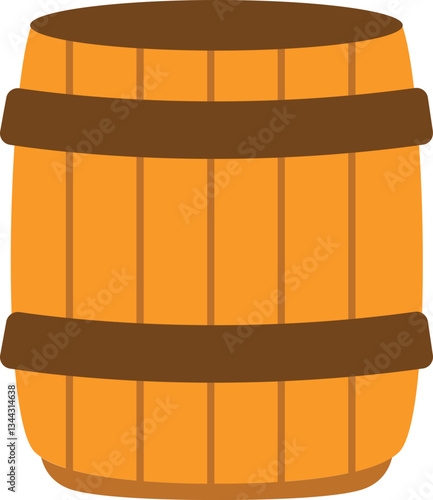 wooden barrel vector illustration