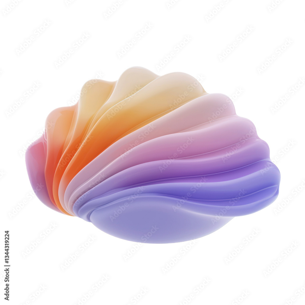3D icon of Ark clam isolated on transparency background 3D icon of Ark clam isolated on transparency background