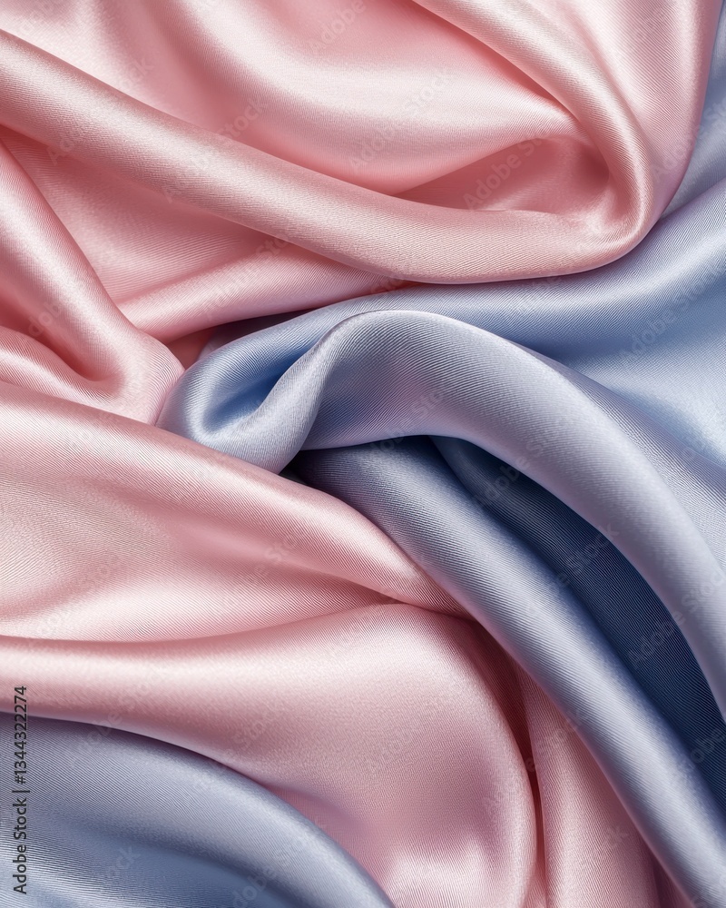 Fototapeta premium Elegant Pastel Silk Ribbons Intertwined in Soft Textures