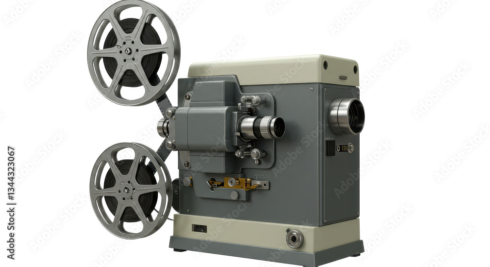 Naklejka premium Isolated Vintage Film Projector