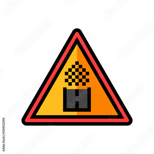 unpaved roads car driving obstacles color icon vector illustration