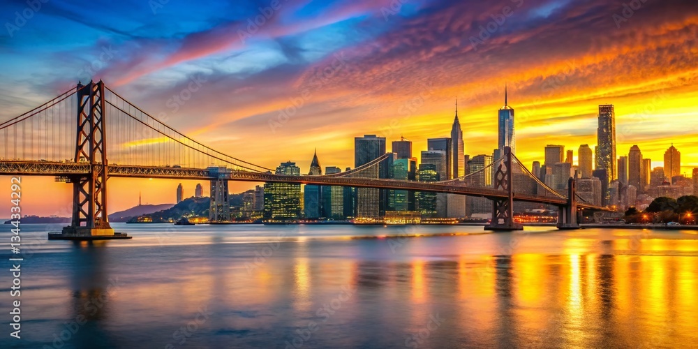 Obraz premium San Francisco Bay Cityscape: Stunning Panoramic View from the Water